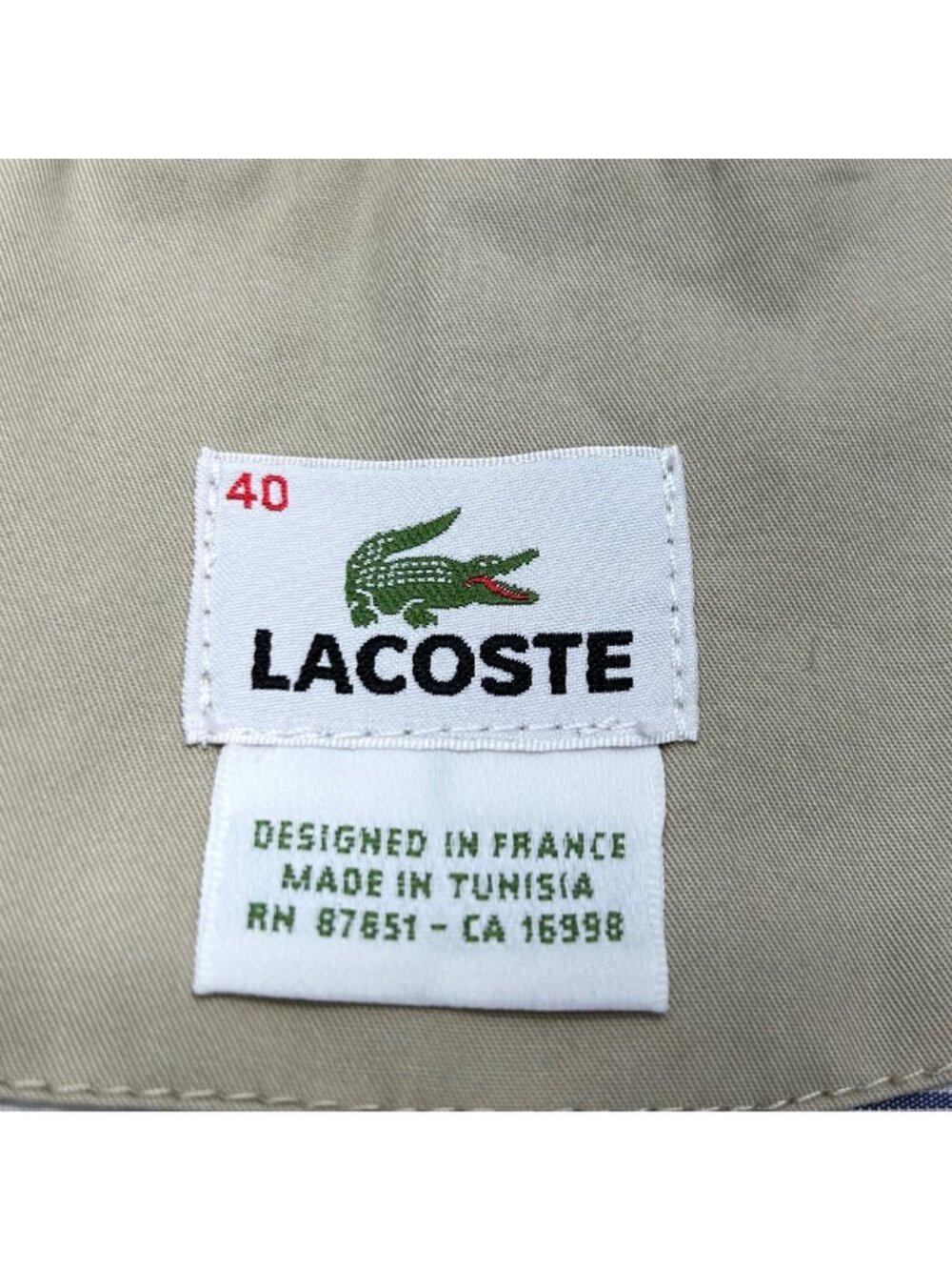 Lacoste Vintage Womens Beige Double-Breasted Trench Coat With Belted Waist & Bac - Picture 2 of 16